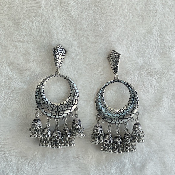 Women Ethnic Dangle Earring Sets Women Vintage Silver - Picture 2 of 2